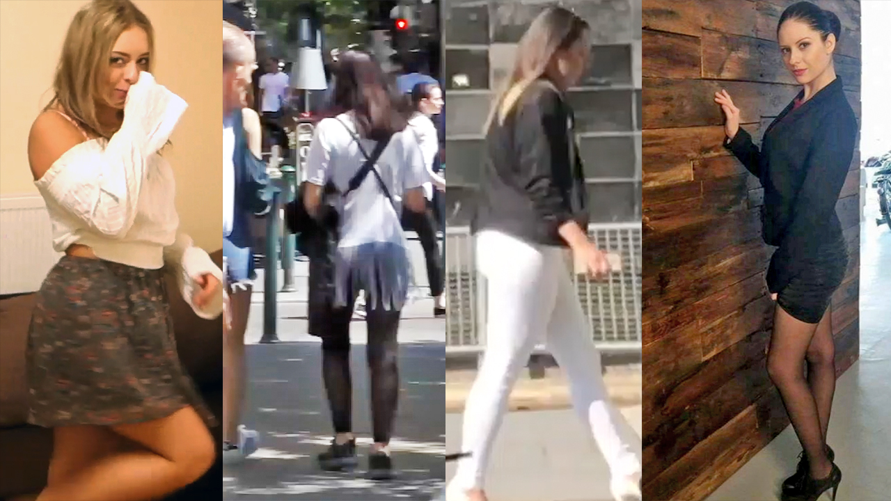 Horny Euro Girls And A City Walk